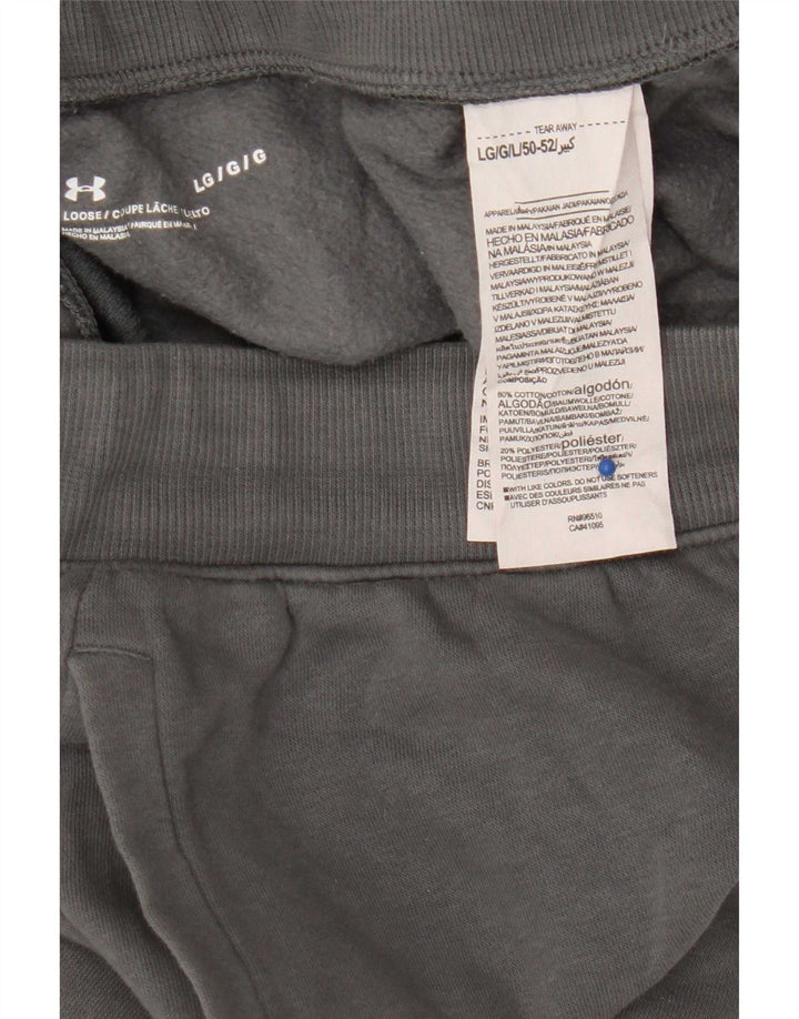 Shorts esportivos masculinos Under Armour grande algodão cinza