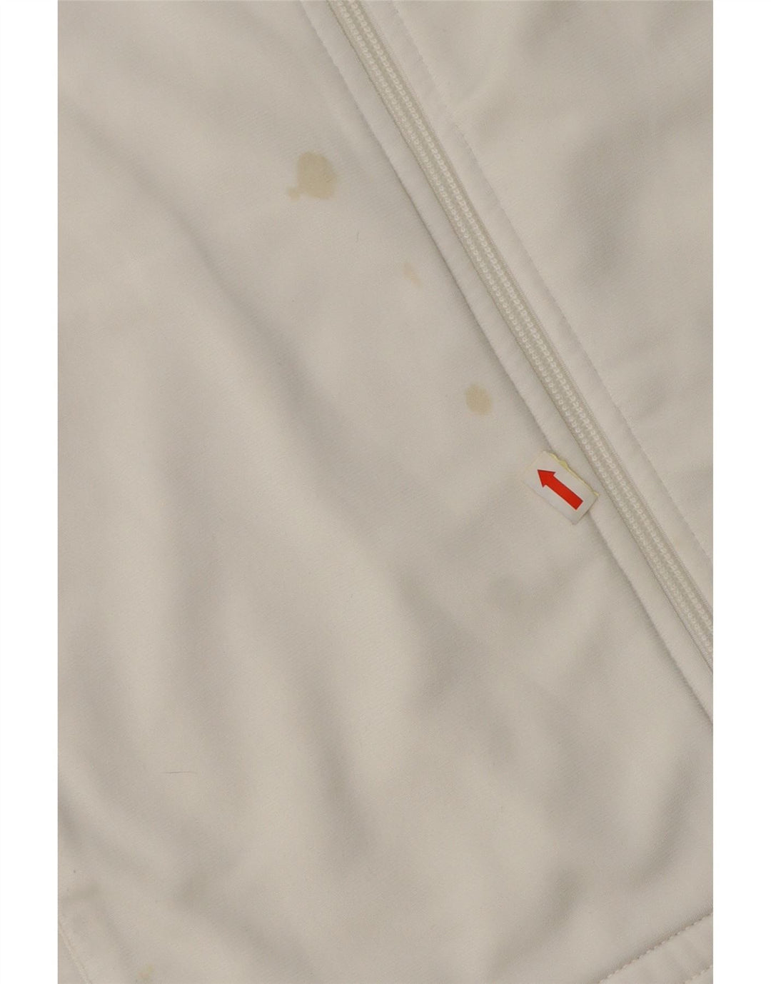 ADIDAS Mens Tracksuit Top Jacket Médio Branco Colourblock Poliéster