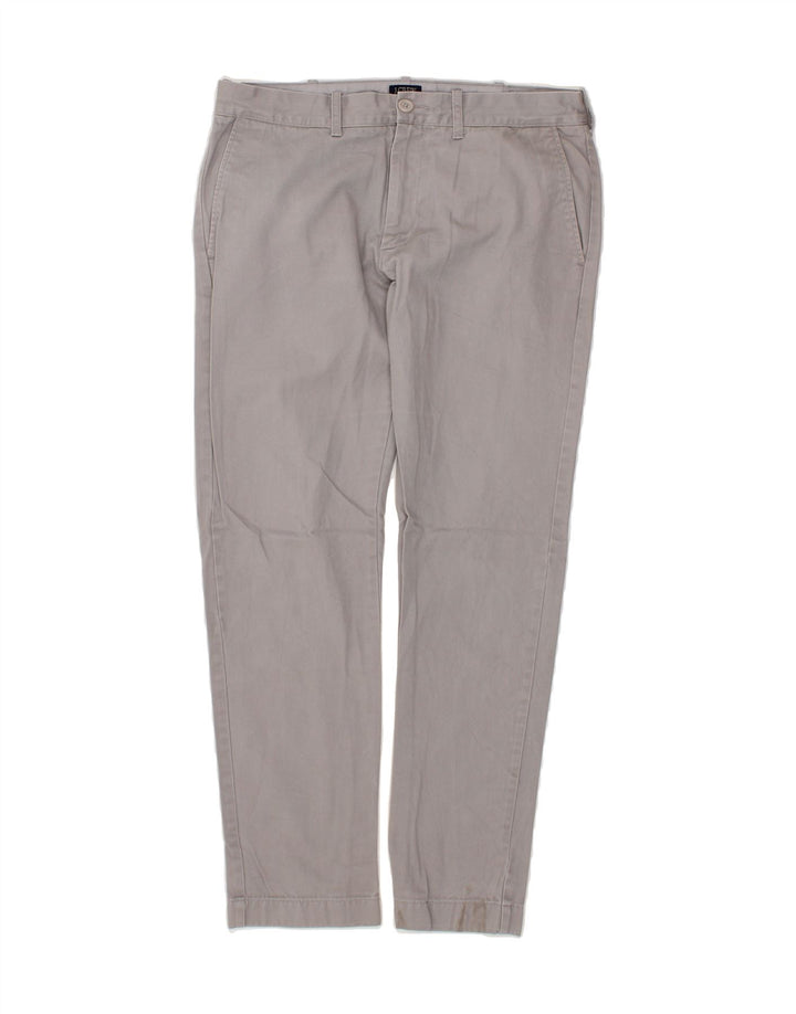 J. CREW Mens Driggs Slim Chino Trousers W31 L30  Grey Cotton Vintage J. Crew and Second-Hand J. Crew from Messina Hembry 