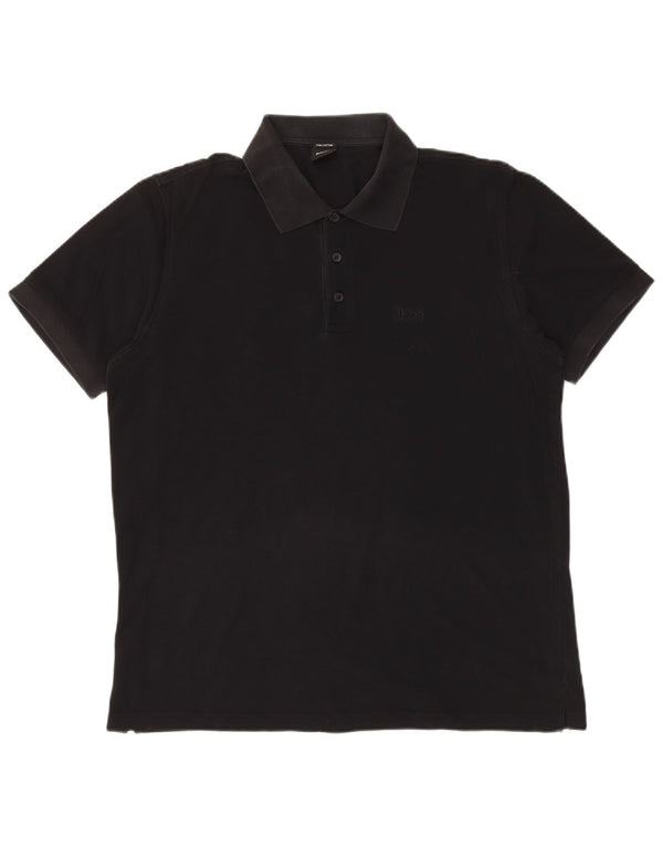 Camisa polo masculina HUGO BOSS XL algodão preto