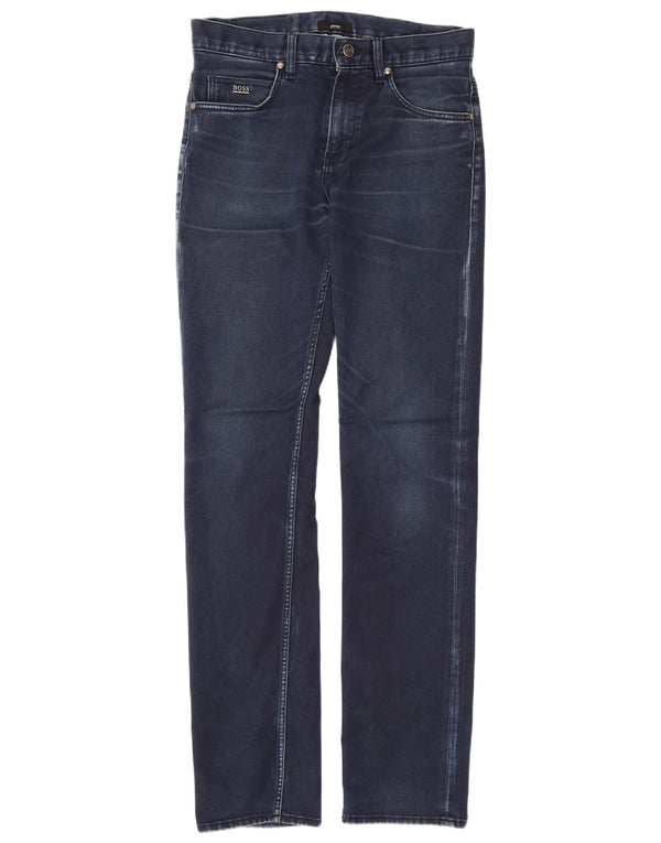 Hugo Boss Masculino Slim Jeans W30 L32 Azul Algodão