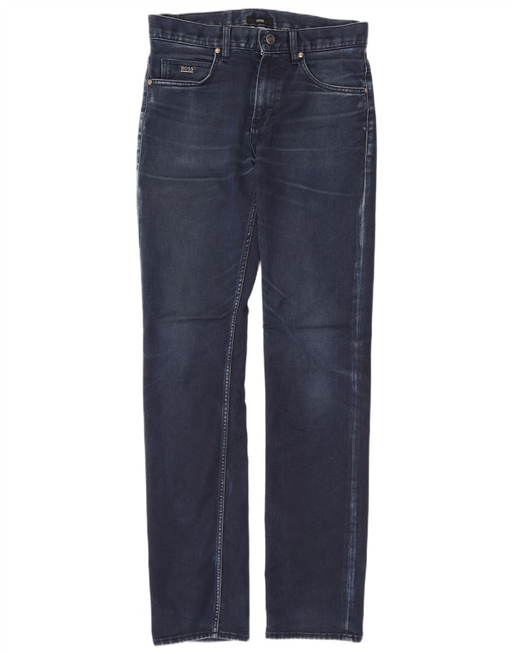 Hugo Boss Masculino Slim Jeans W30 L32 Azul Algodão