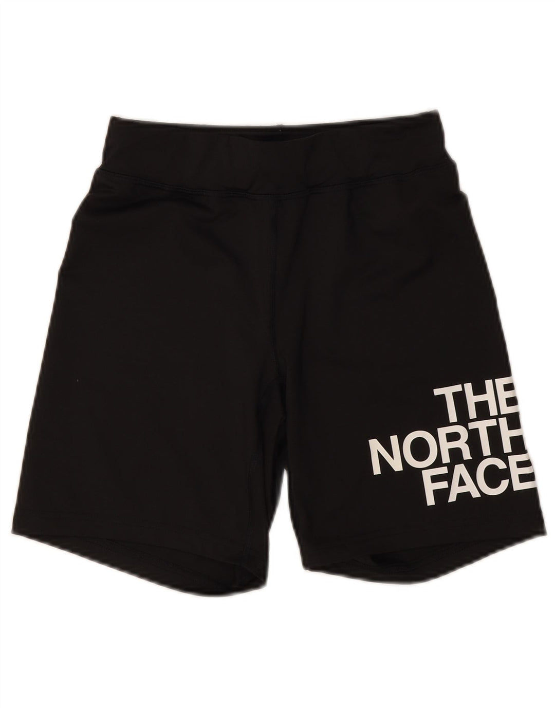 Shorts esportivos gráficos femininos The North Face UK 8 pequeno poliéster preto