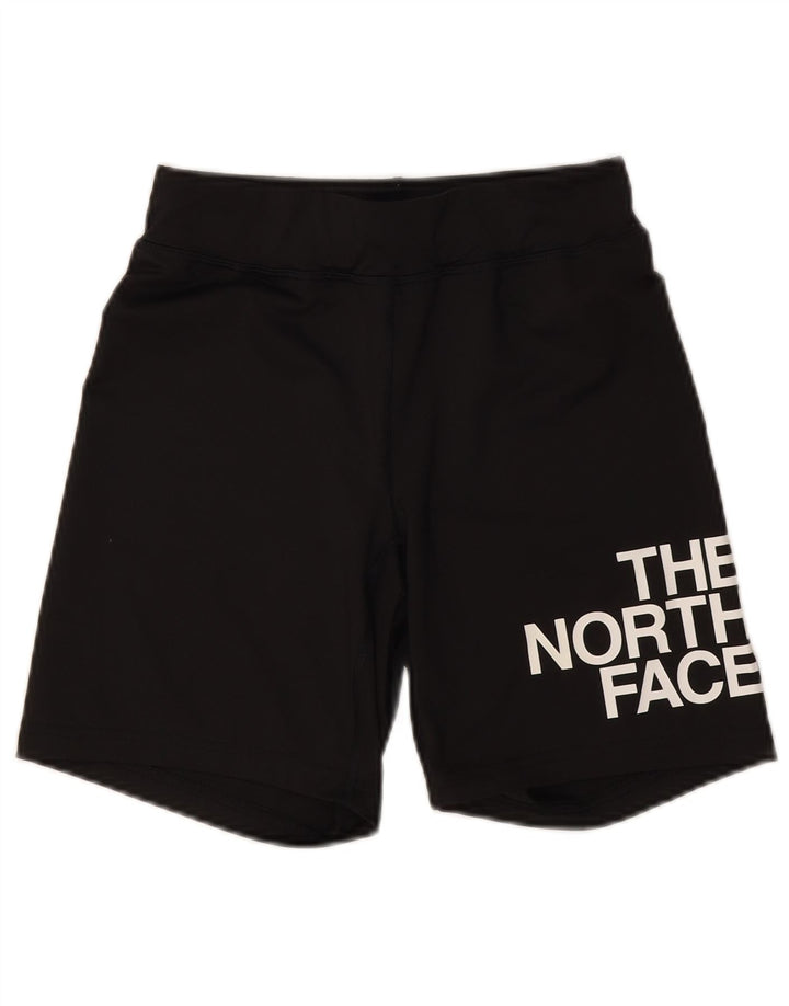 Shorts esportivos gráficos femininos The North Face UK 8 pequeno poliéster preto