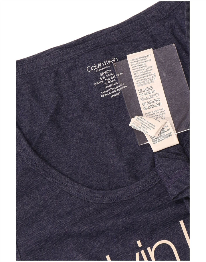 CALVIN KLEIN Colete masculino gráfico top pequeno algodão azul marinho