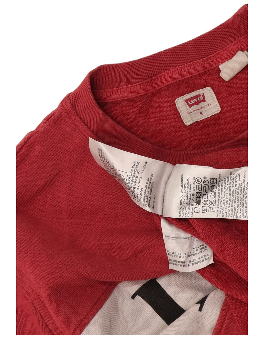 Moletom gráfico masculino Levi's Jumper pequeno algodão colorblock rosa