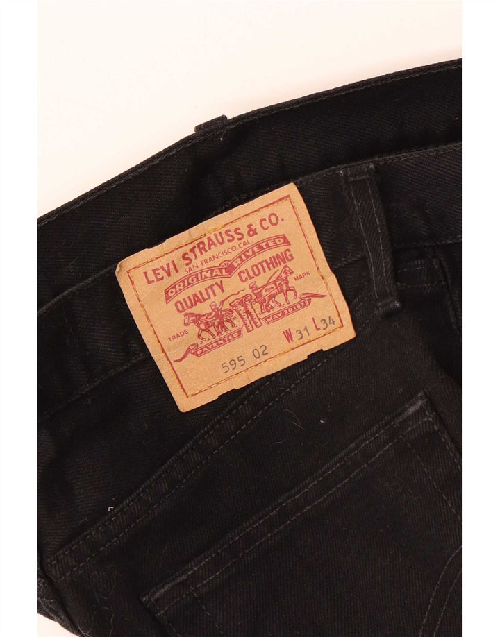 Jeans Levis 595 Straight Masculino W31 L29 Preto