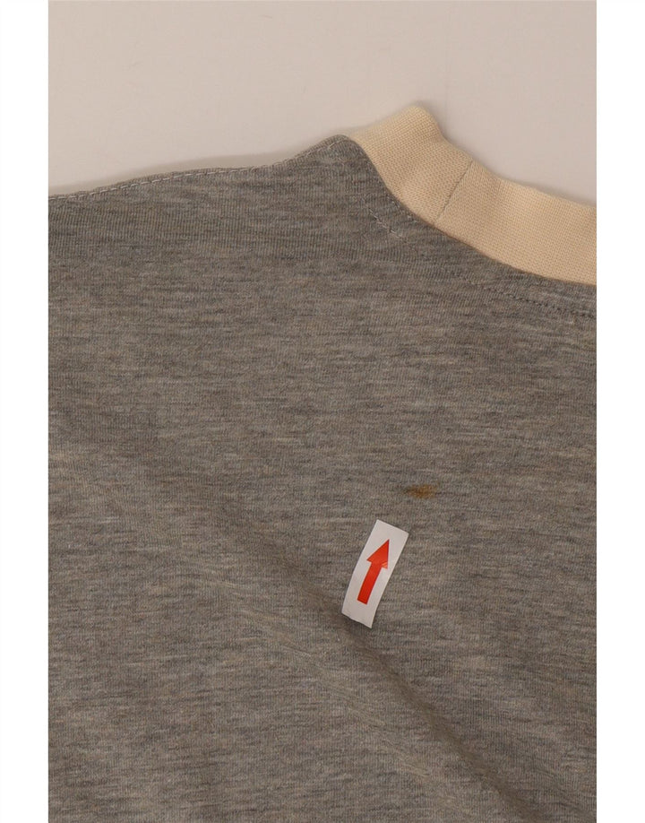 Camiseta masculina Puma Top cinza médio algodão colorblock