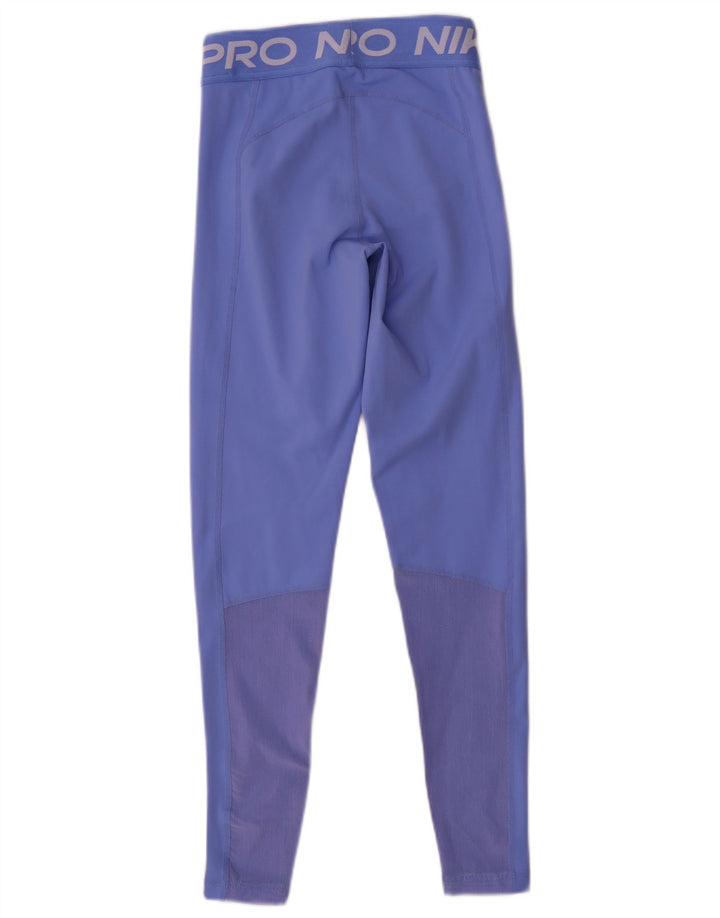 Leggings femininas Nike Dri Fit Graphic UK 6 XS azul poliéster