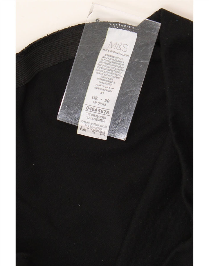 Calça de treino feminina Marks & Spencer UK 20 2XL poliéster preto