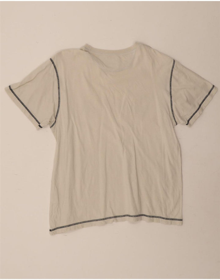 Camiseta masculina estampada Champion grande de algodão branco