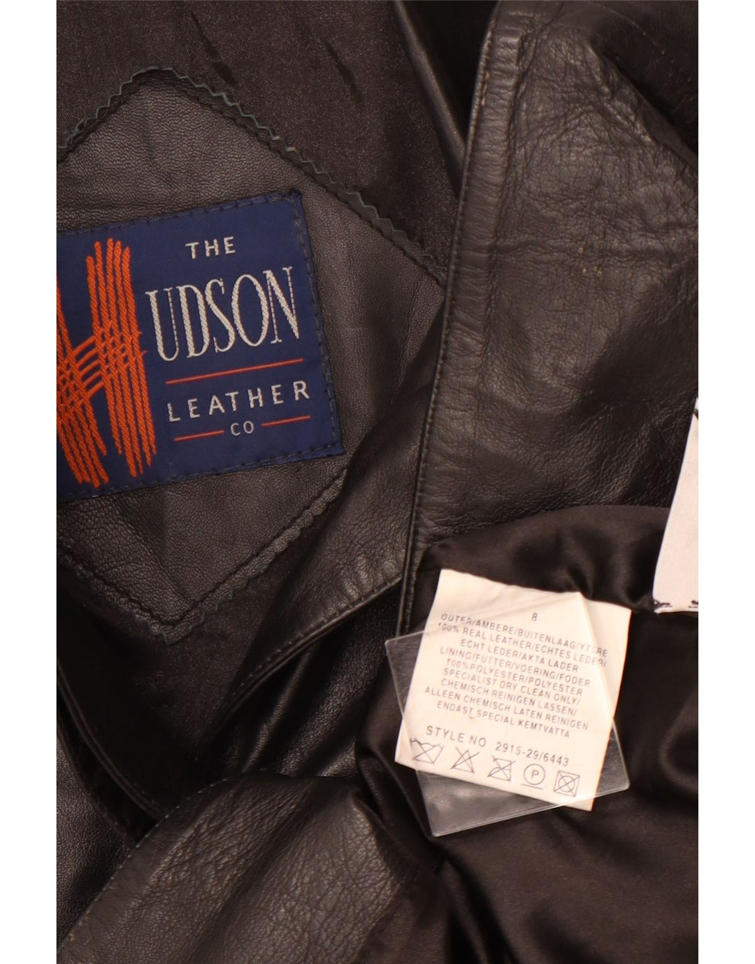 Casaco de couro feminino HUDSON US 8 couro preto médio