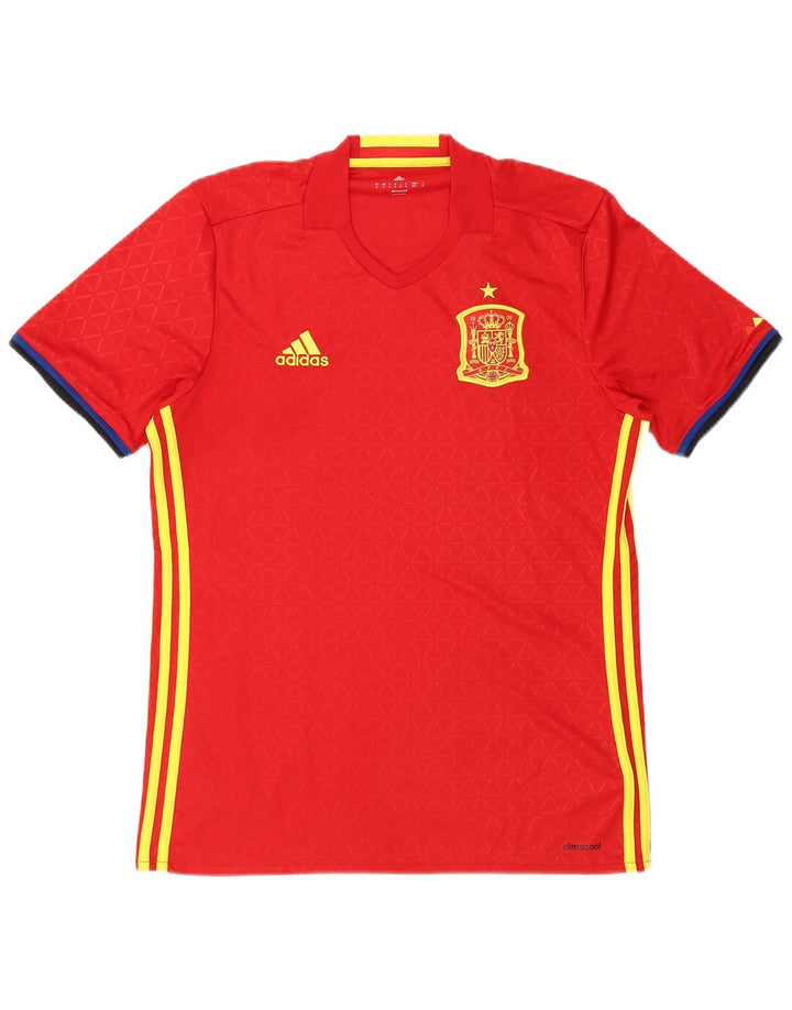 Adidas Mens Climacool Camiseta Top Médio Poliéster Vermelho