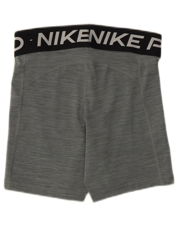 Shorts esportivos femininos NIKE Dri Fit Graphic UK 10 pequeno cinza poliéster