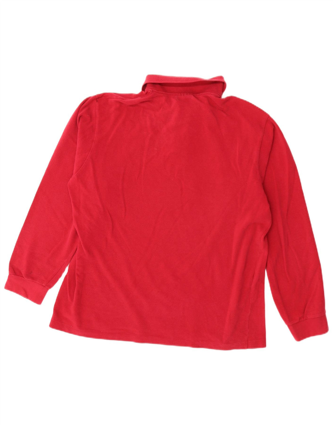 Camisa polo masculina de manga comprida Lacoste tamanho 5 grande algodão vermelho