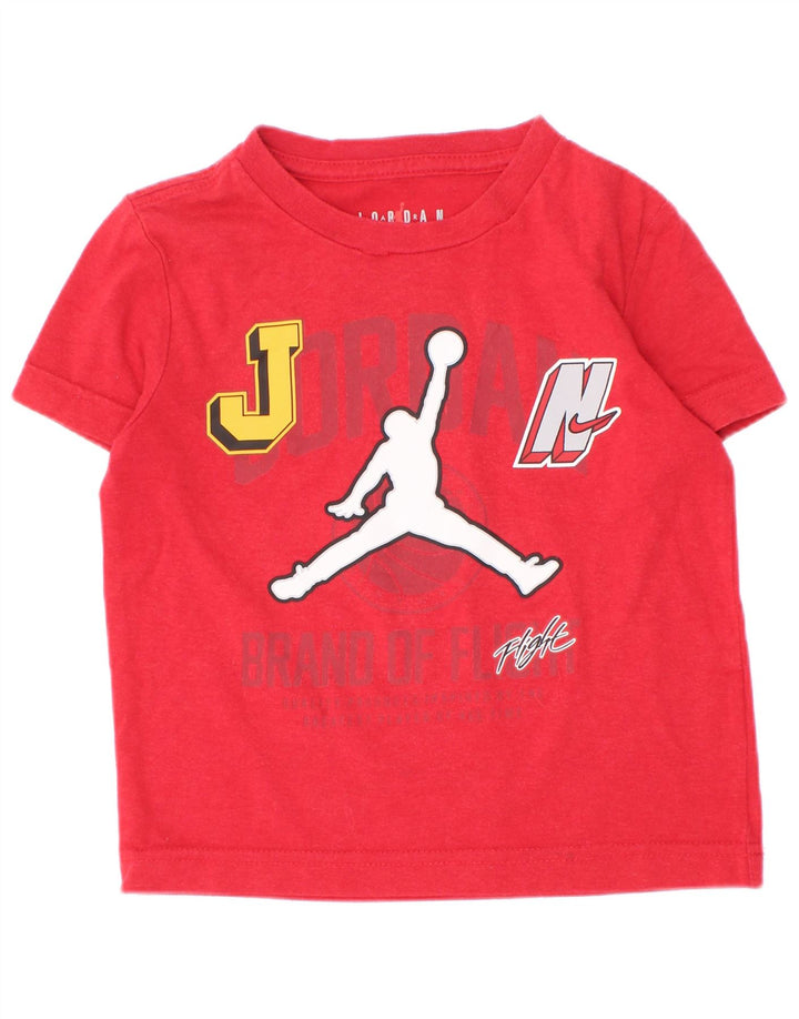 Camiseta Jordan Boys Graphic 2-3 anos algodão vermelho