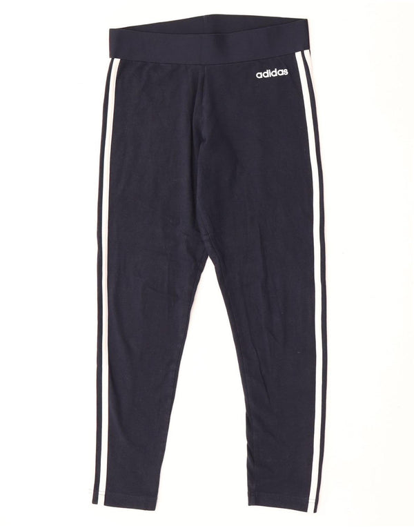 Leggings Adidas Femininas UK 12/14 Médio Azul Marinho Algodão
