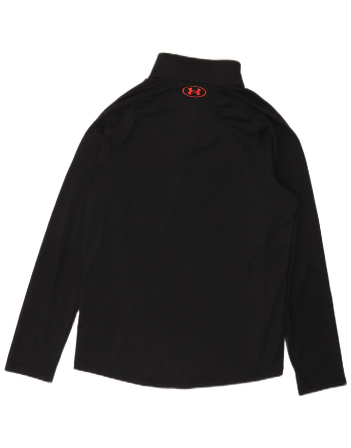 Under Armour Mens Zip Neck Pulôver Treino Top Pequeno Camuflagem Preta