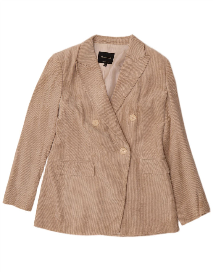 Jaqueta blazer de veludo feminino Massimo Dutti UE 40 médio bege