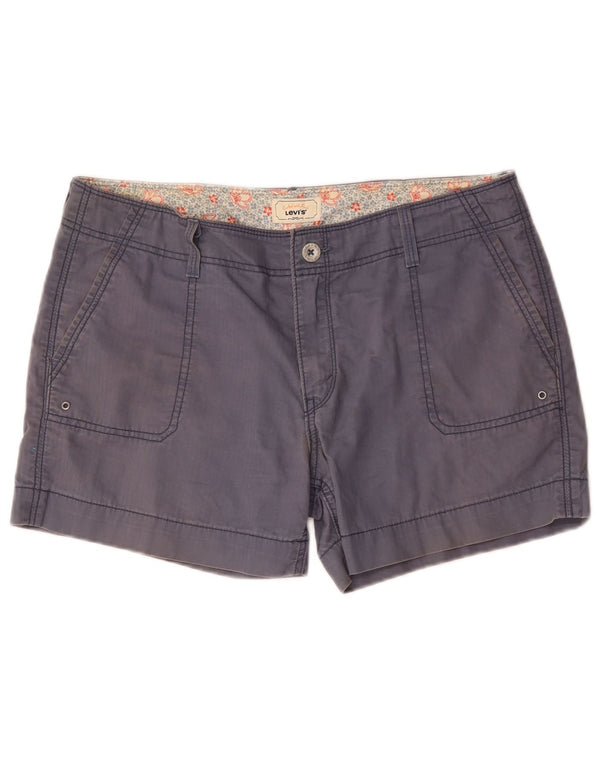 Shorts cargo feminino Levi's US 12 grande W36 algodão azul