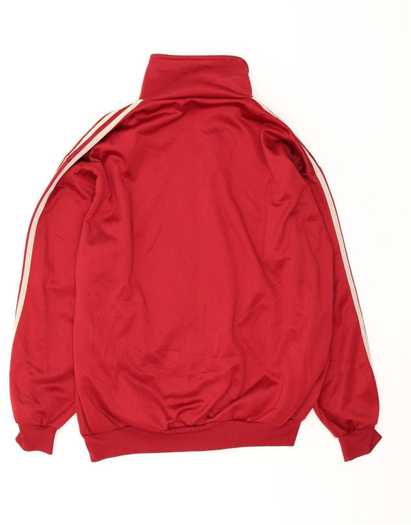 ADIDAS Mens Tracksuit Top Jacket UK 40/42 Médio Poliéster Vermelho