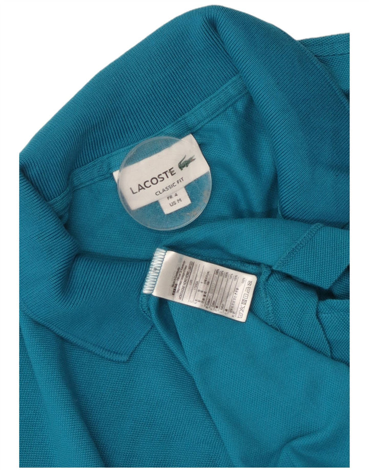 Camisa polo masculina Lacoste Classic Fit tamanho 4 algodão azul médio