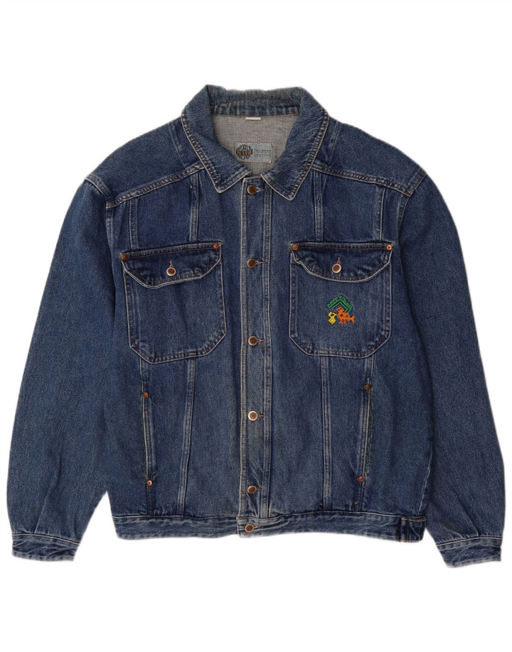 Jaqueta jeans masculina Mash UK 42 XL algodão azul