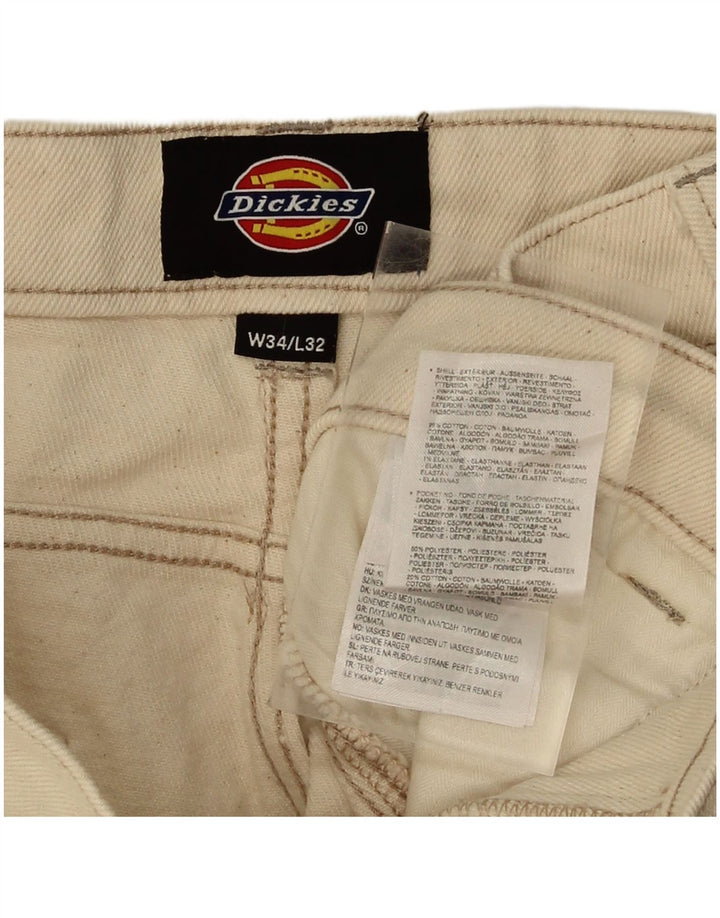 Calça cargo masculina reta DICKIES W34 L29 algodão branco