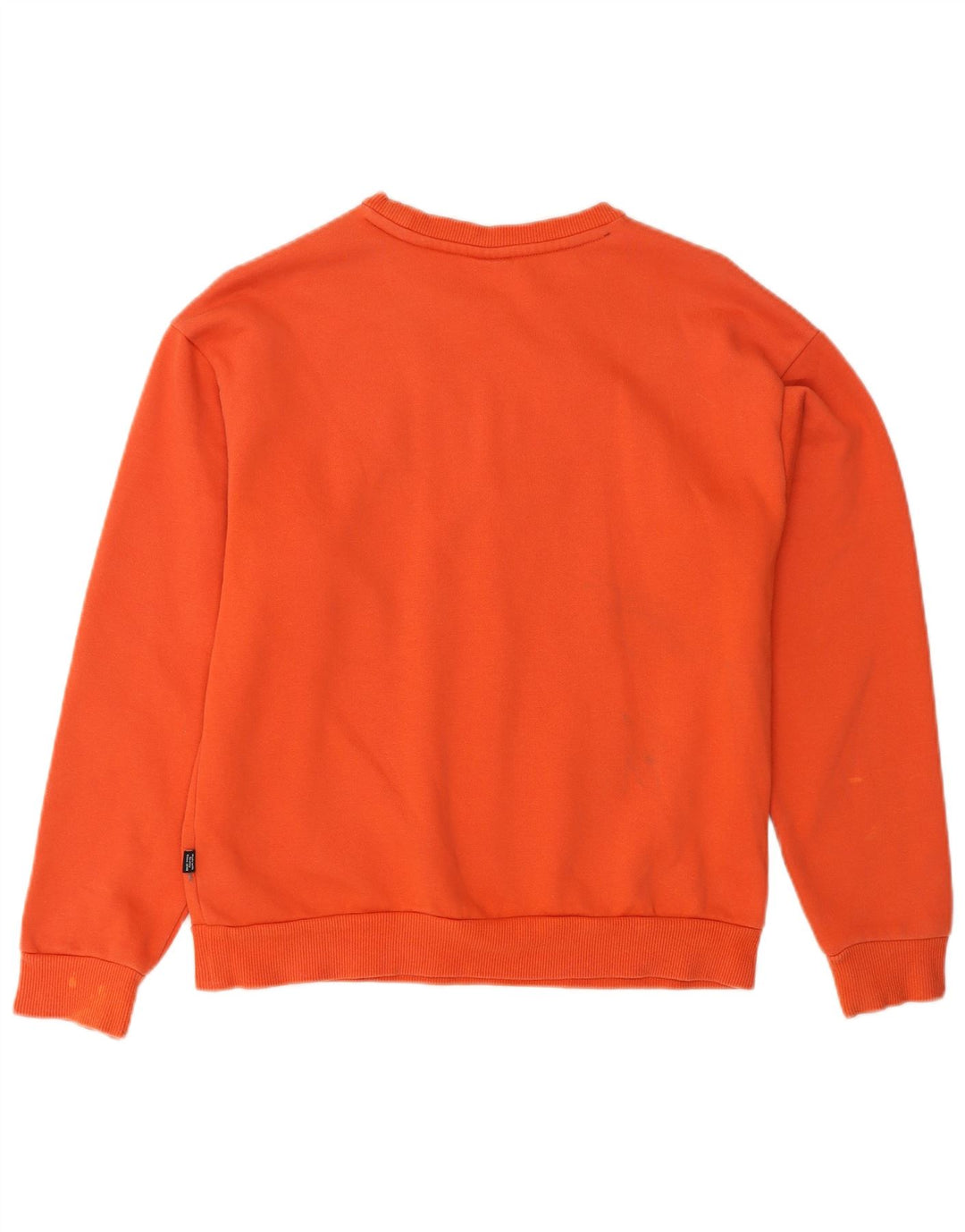 PUMA feminino oversized gráfico moletom jumper Reino Unido 10 pequeno algodão laranja