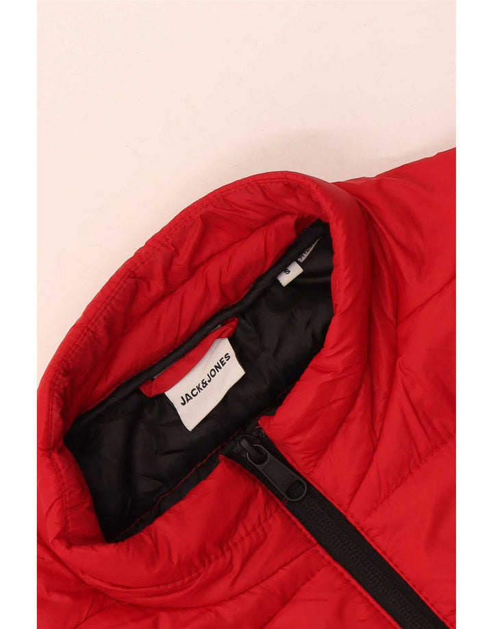 Jaqueta acolchoada masculina Jack & Jones UK 36 pequena vermelha