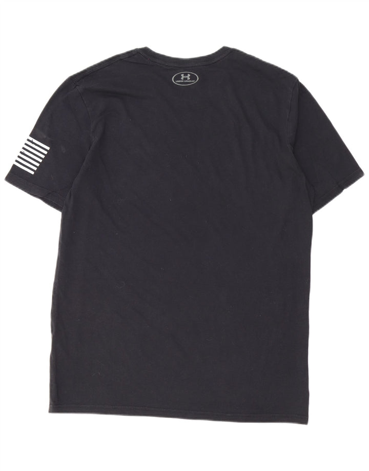 Camiseta masculina Under ARMOR Heat Gear Graphic Top médio algodão preto