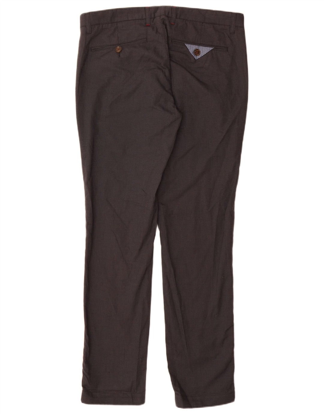 Calça masculina slim Ted Baker W34 L32 algodão cinza