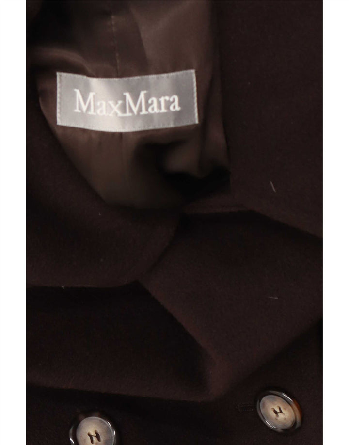 Max Mara Casaco feminino oversized com peito duplo Reino Unido 16 grande marrom