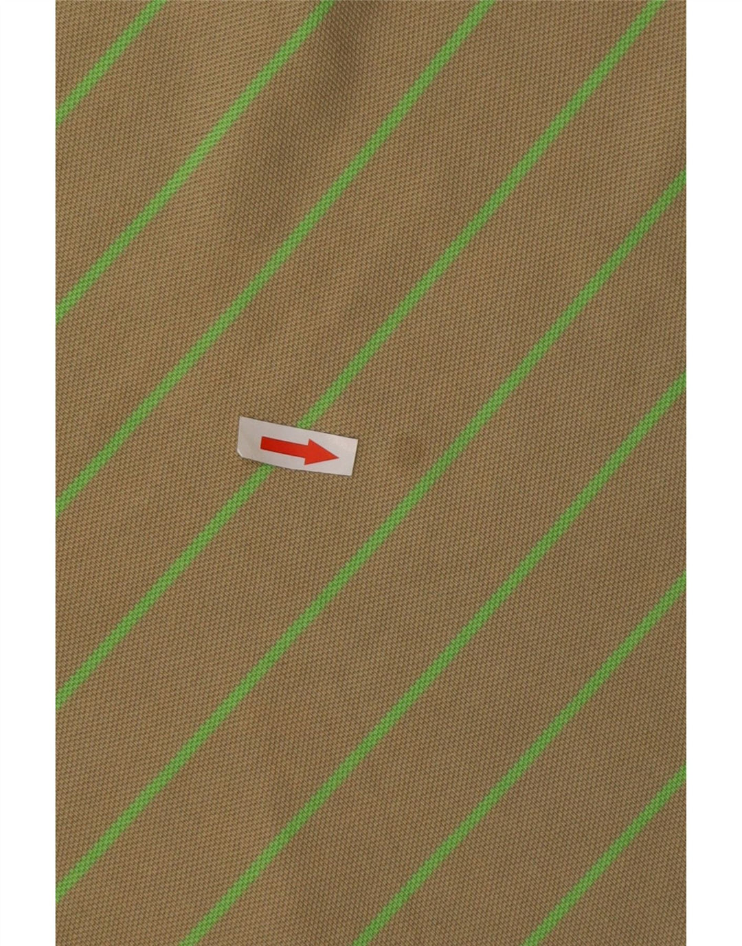 Camisa polo masculina Nike média cáqui listrada de algodão