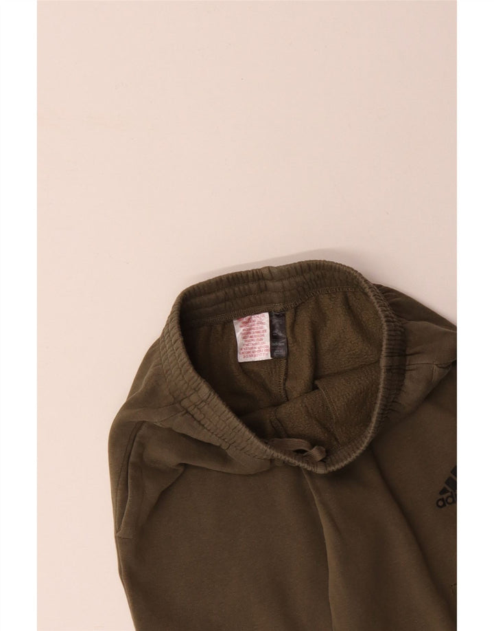 ADIDAS Meninos Cargo Calças de treino Joggers 11-12 Anos Algodão Cáqui