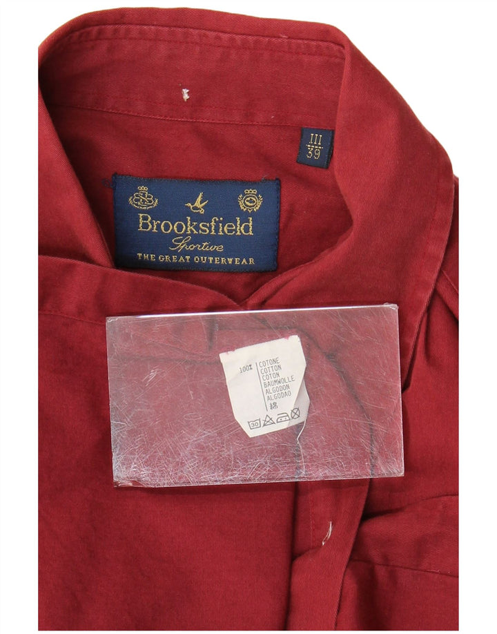 Camisa masculina Brooksfield tamanho 39 algodão marrom médio