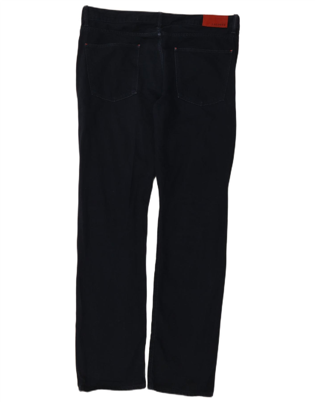 Jeans retos masculinos Lacoste W36 L34 algodão azul marinho