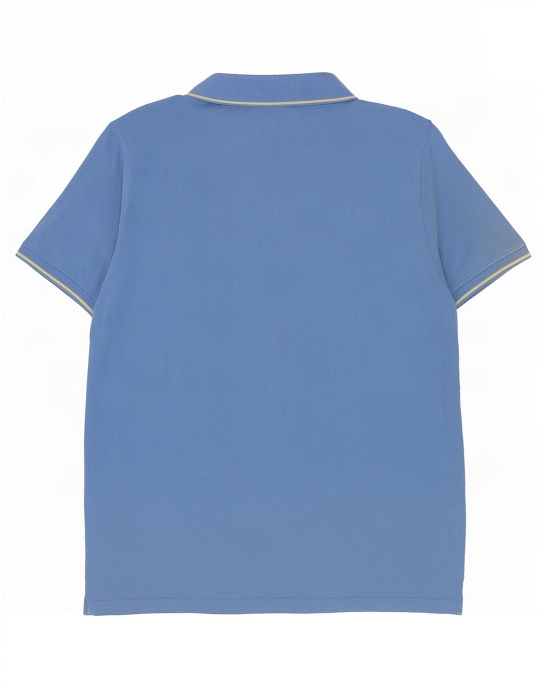 Camisa polo masculina Crew Clothing algodão listrado azul médio