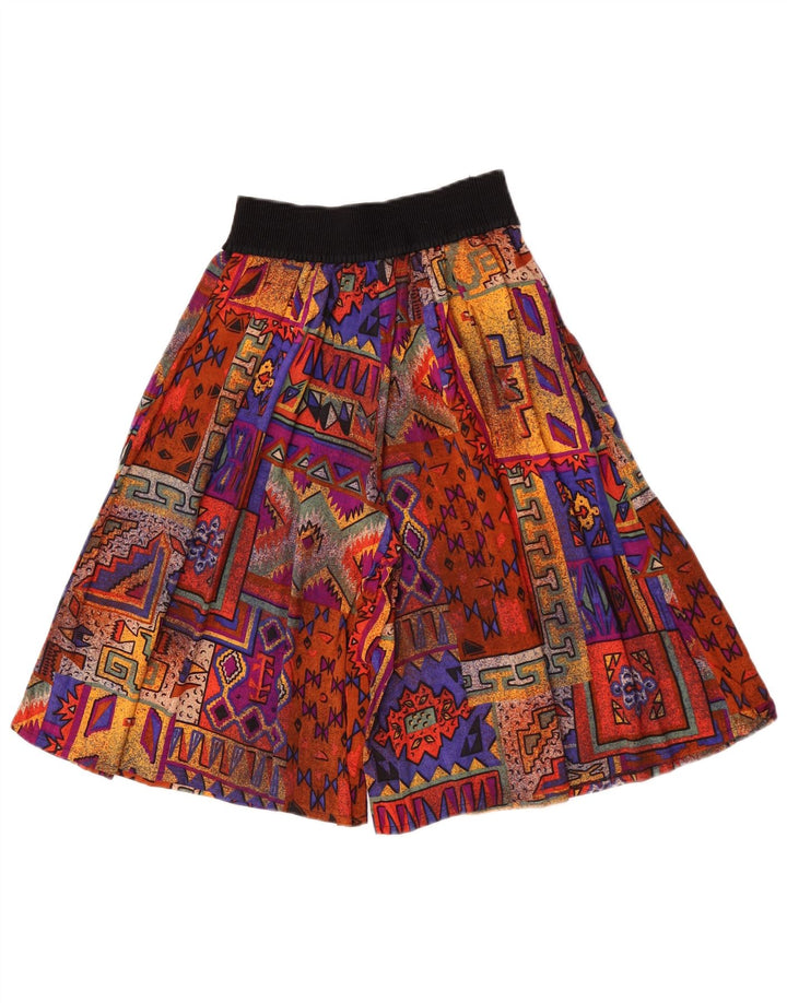 Shorts casuais femininos vintage de cintura alta W26 pequenos retalhos multicoloridos