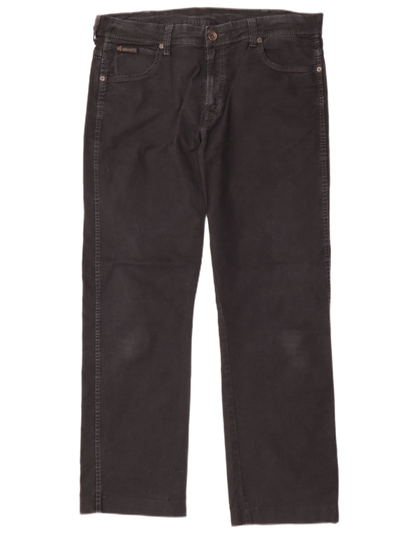 Wrangler Mens Clyde Straight Jeans W36 L32 Algodão Preto