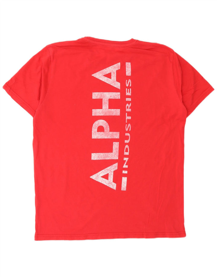 Camiseta gráfica masculina Alpha Industries Top XL vermelho