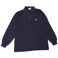 Lacoste camisa polo masculina de manga comprida tamanho 4 médio azul marinho