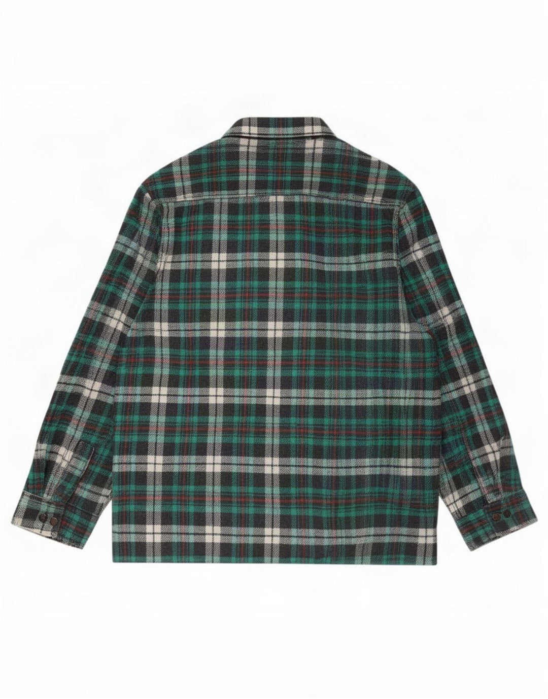 Camisa masculina vintage de flanela XL verde xadrez