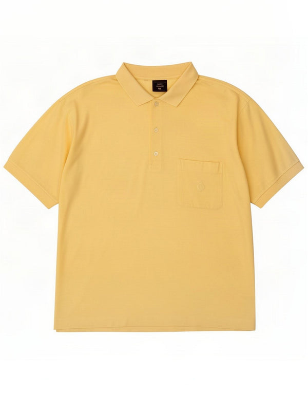 Nino Marini Camisa polo masculina XL algodão amarelo