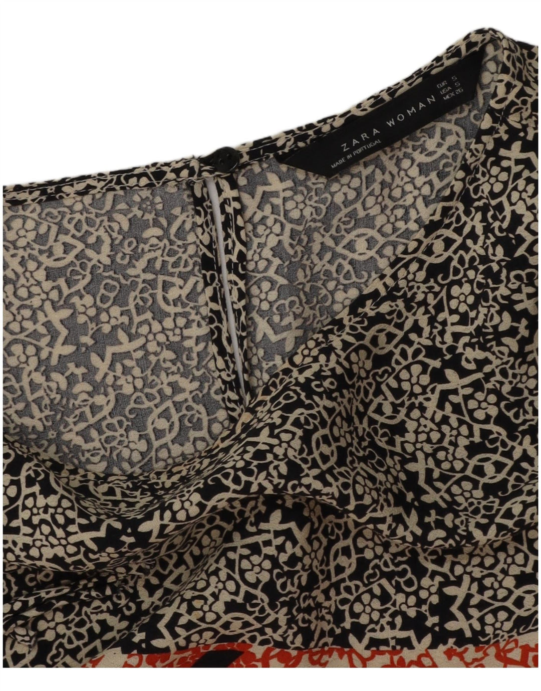 ZARA Vestido feminino oversized com bainha UK 10 pequeno multicolorido