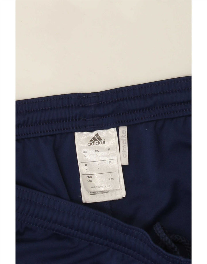Shorts esportivos masculinos Adidas Climalite grandes poliéster azul marinho