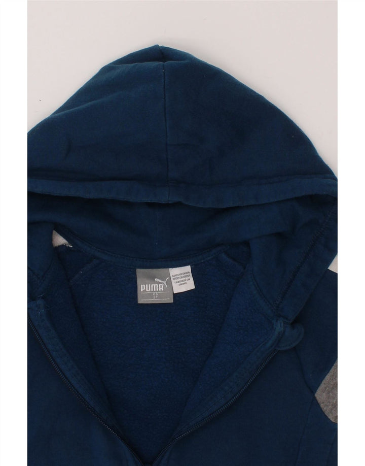 PUMA Baby Boys Zip Hoodie Sweater 18-24 Months Navy Blue Colourblock Vintage Puma and Second-Hand Puma from Messina Hembry 