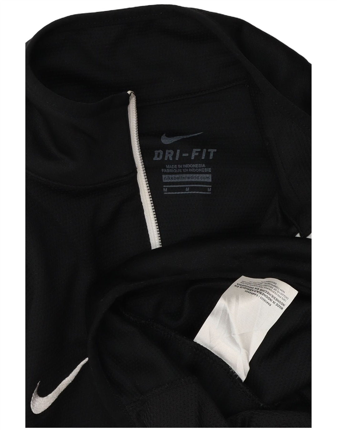 Nike Womens Graphic Tracksuit Top Jacket UK 14 Médio Preto Poliéster