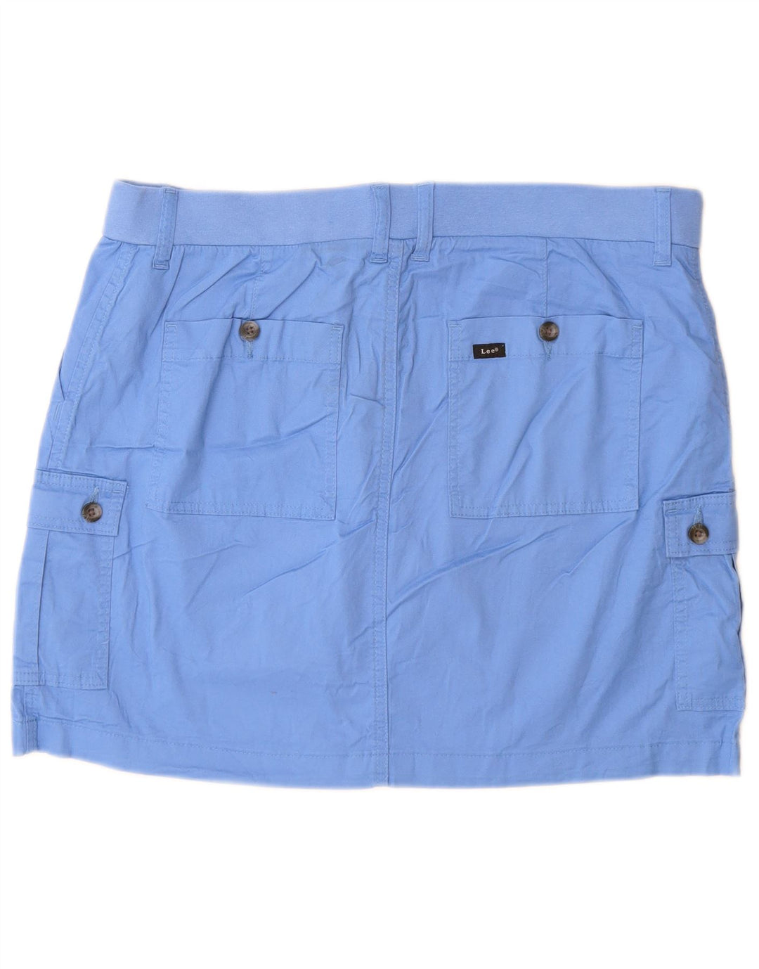 Mini saia cargo feminina Lee US 16 2XL W36 algodão azul