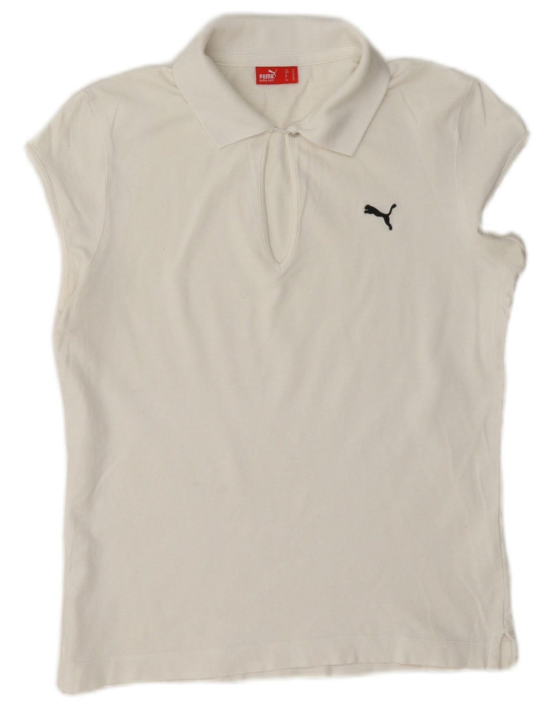Camisa polo feminina Puma UK 12 médio branco